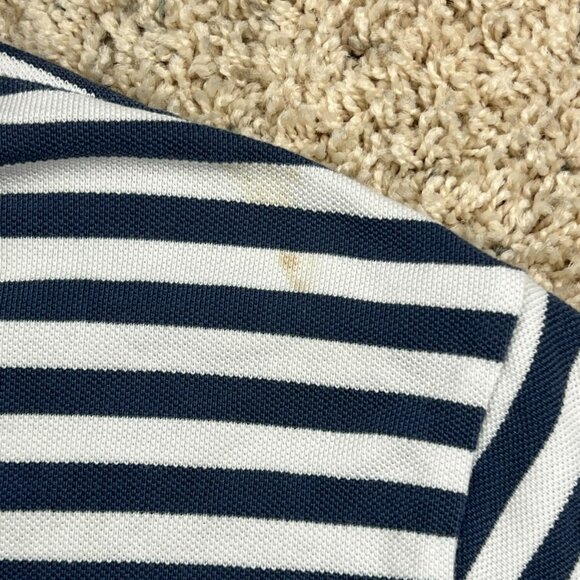 Polo Ralph Lauren Polo Shirt Men's XL Blue White Striped Pony Logo Short Sleeve - Picture 5 of 12